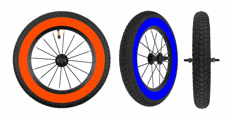 neumaticos de dos colores