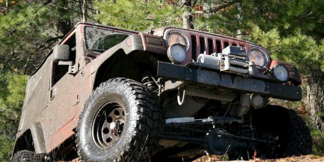 Ejemplo de neumáticos para 4x4 en el barro