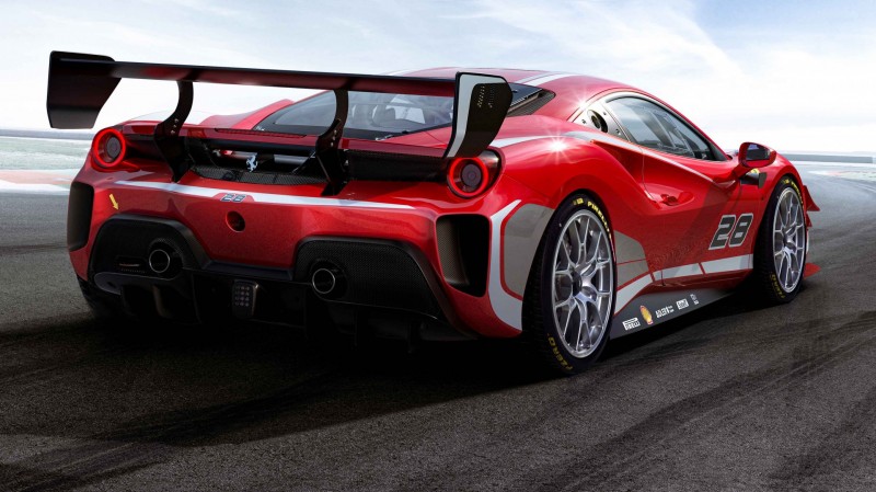 El tren posterior del Ferrari 488 Evo