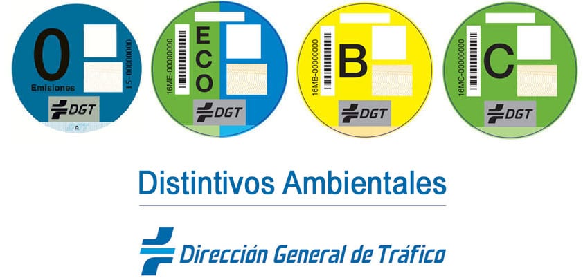 DISTINTIVO AMBIENTAL OFICIAL DGT COCHE