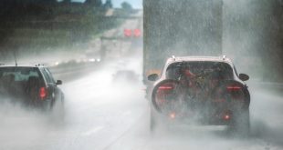 Heavy Rain Highway Traffic