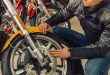 Man with motorbike