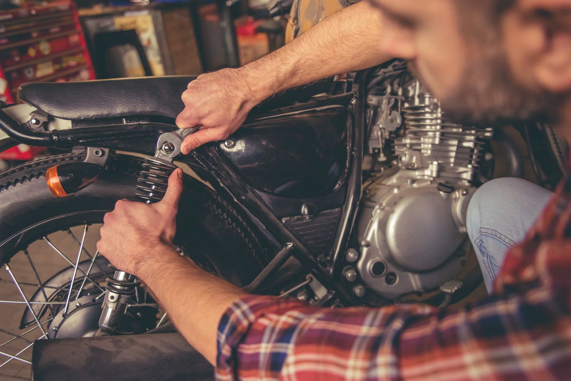 Motorbike repair shop