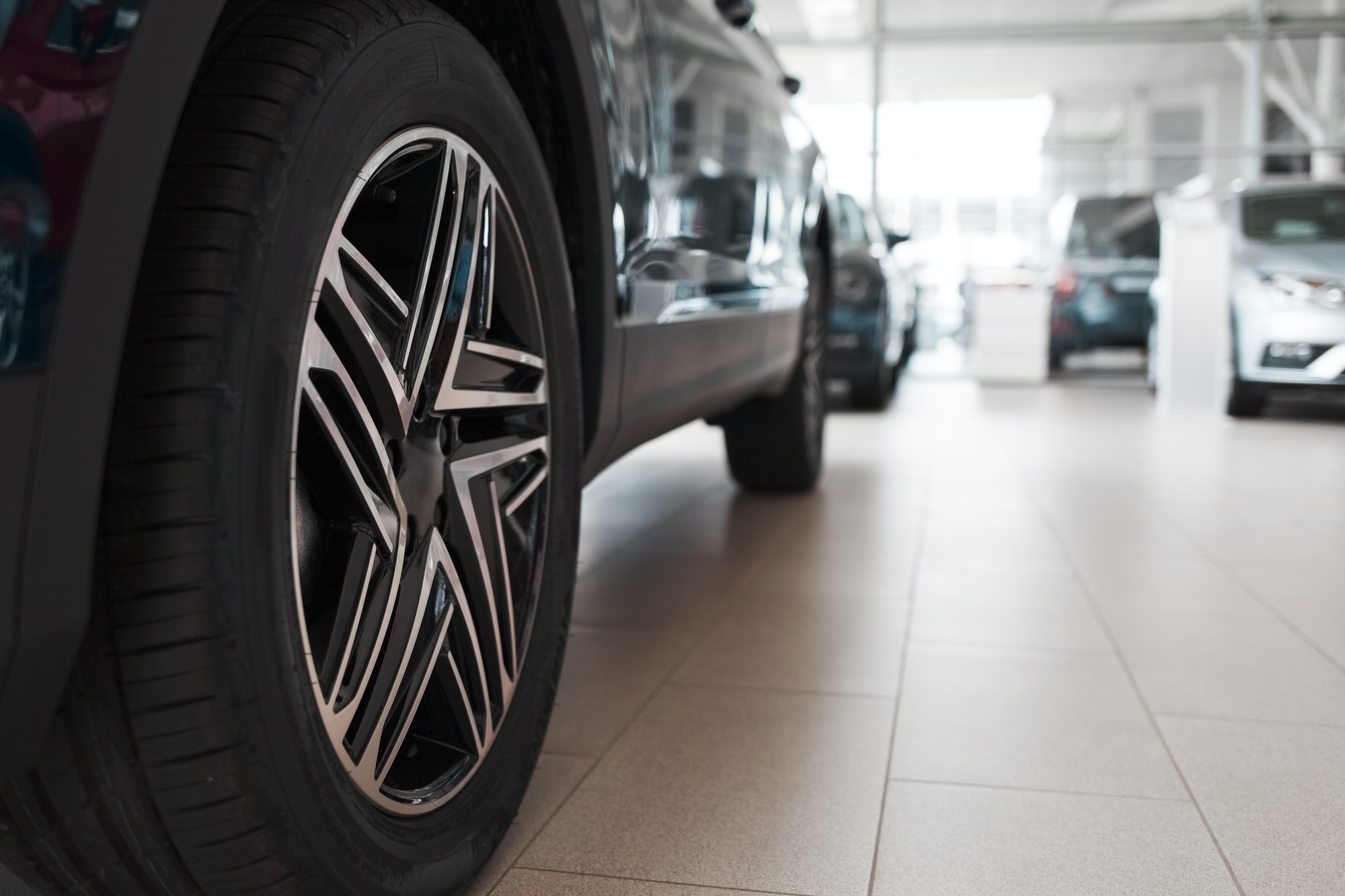 New cars at the dealership