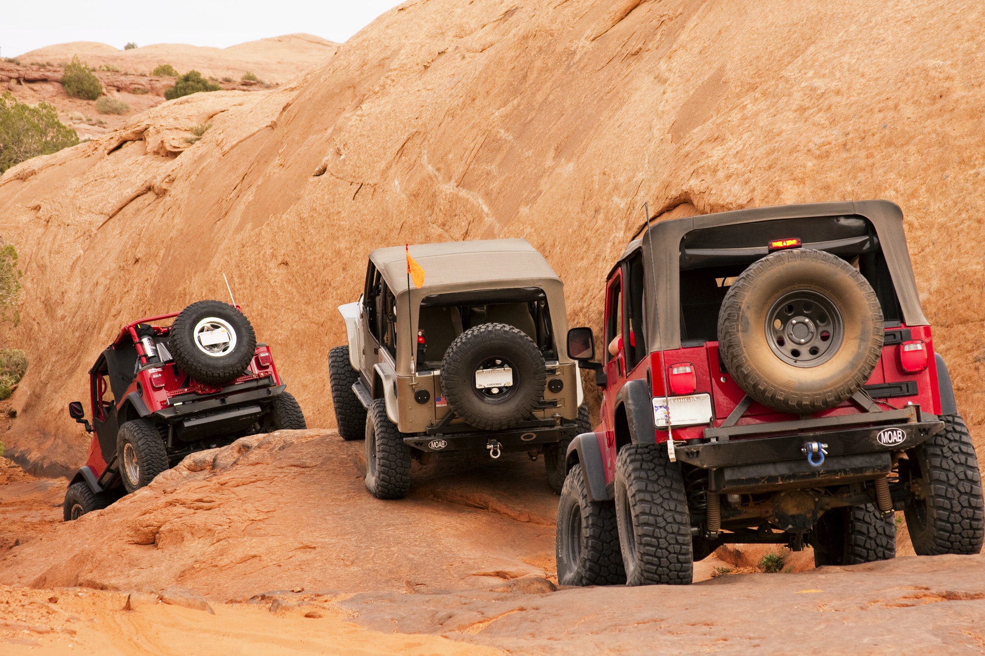 Off-road Vehicles On Rock Formations