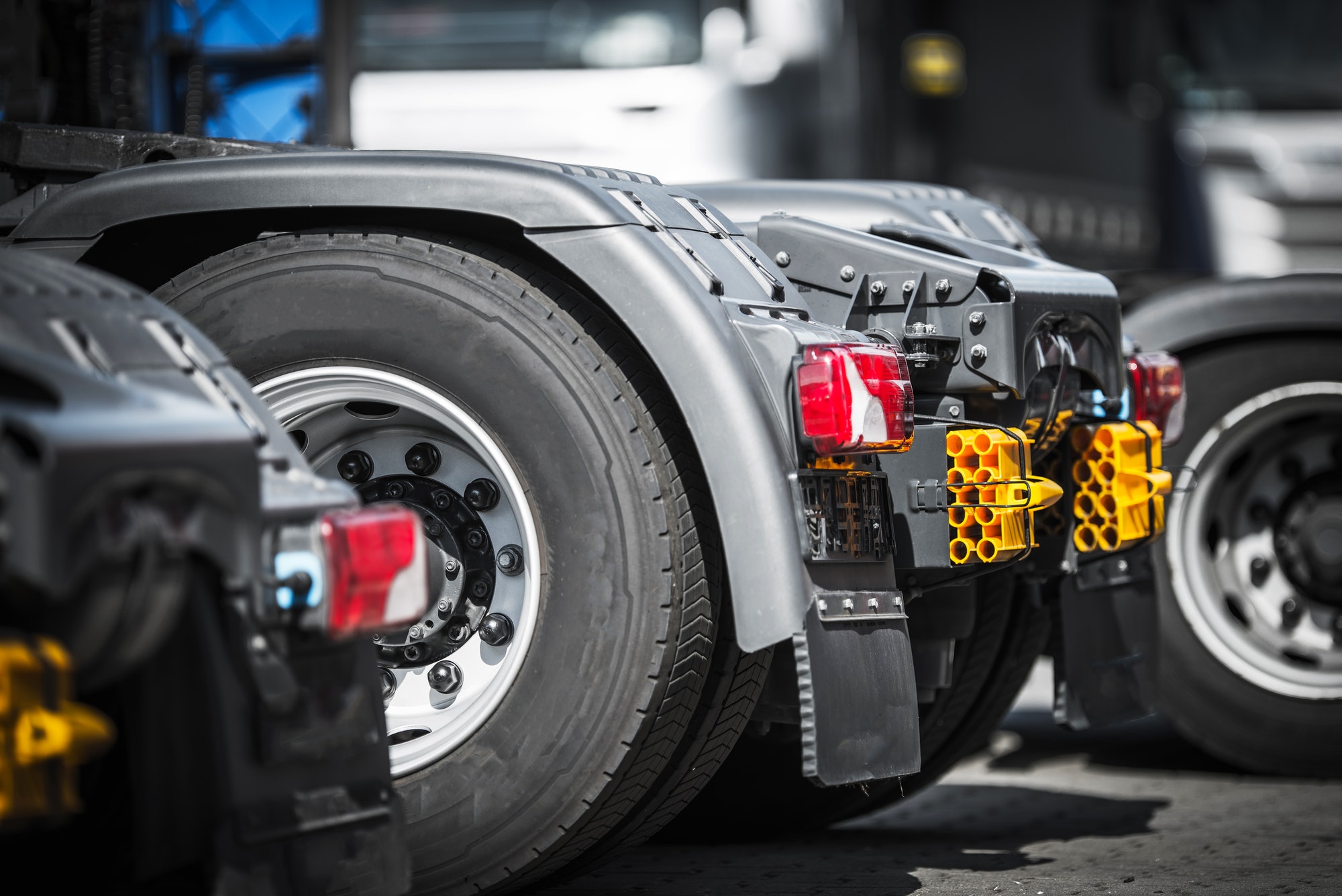 Semi Truck Tractors Closeup