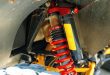 Shock absorber of ATV car close up