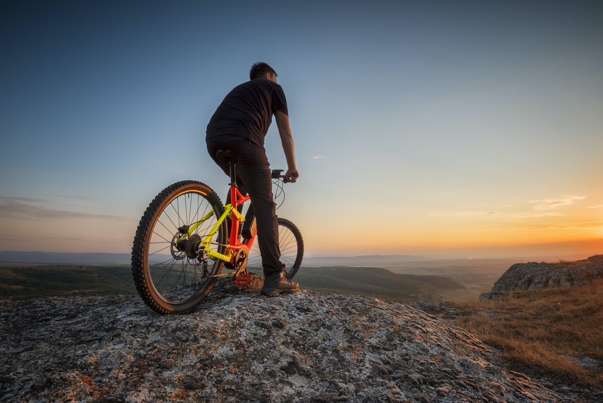 Sunset with a bike