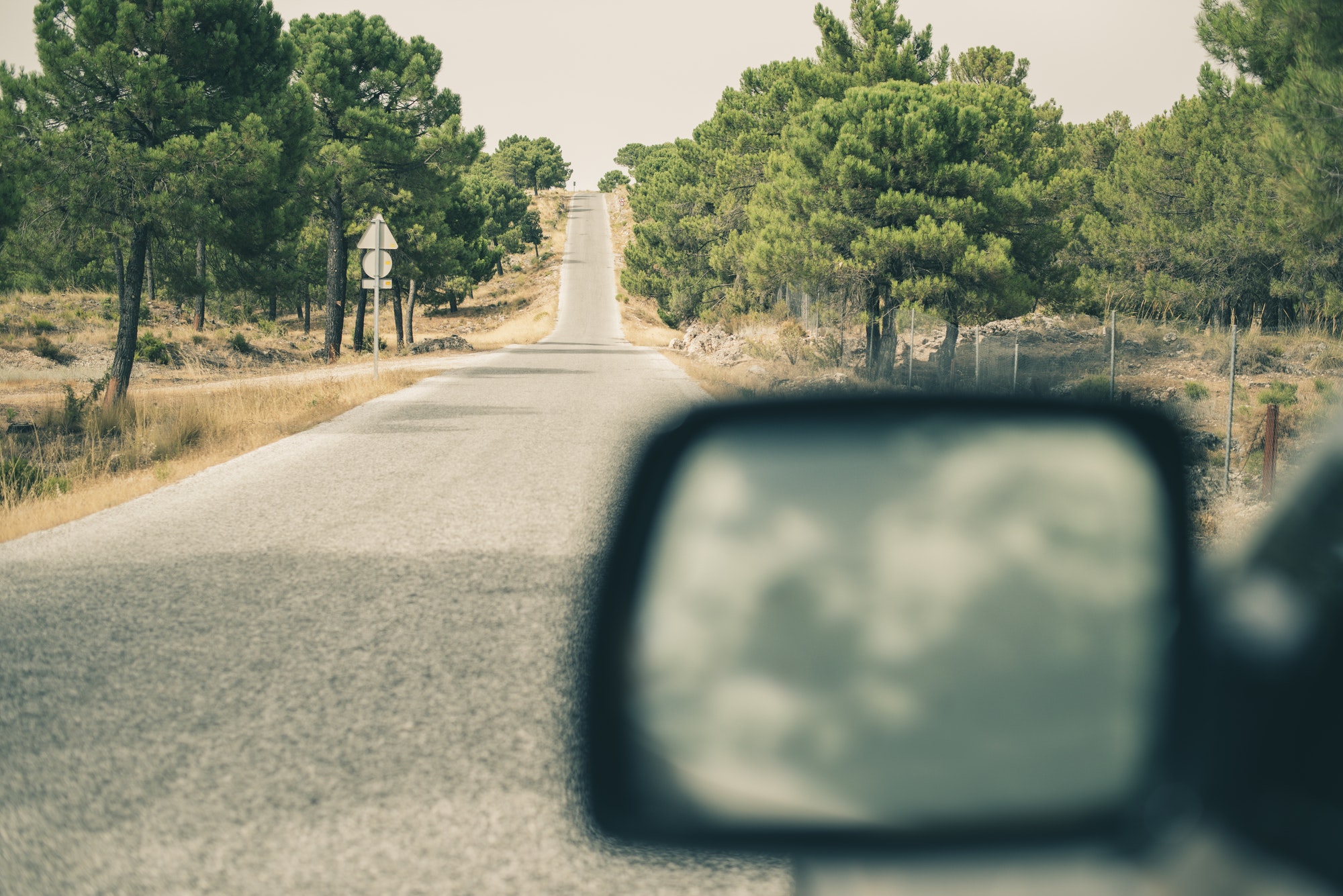 Tourist car on the road
