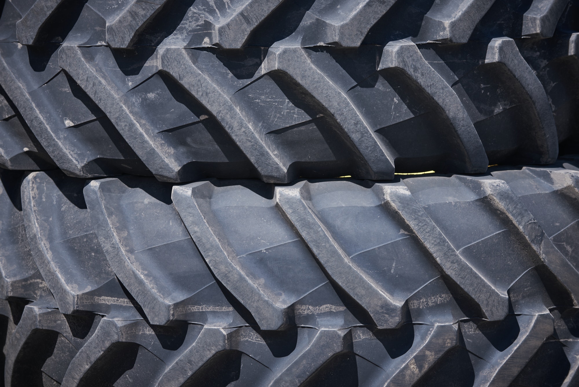 Tractor tires wheels closeup pattern
