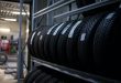 Variety of tyres at busy warehouse