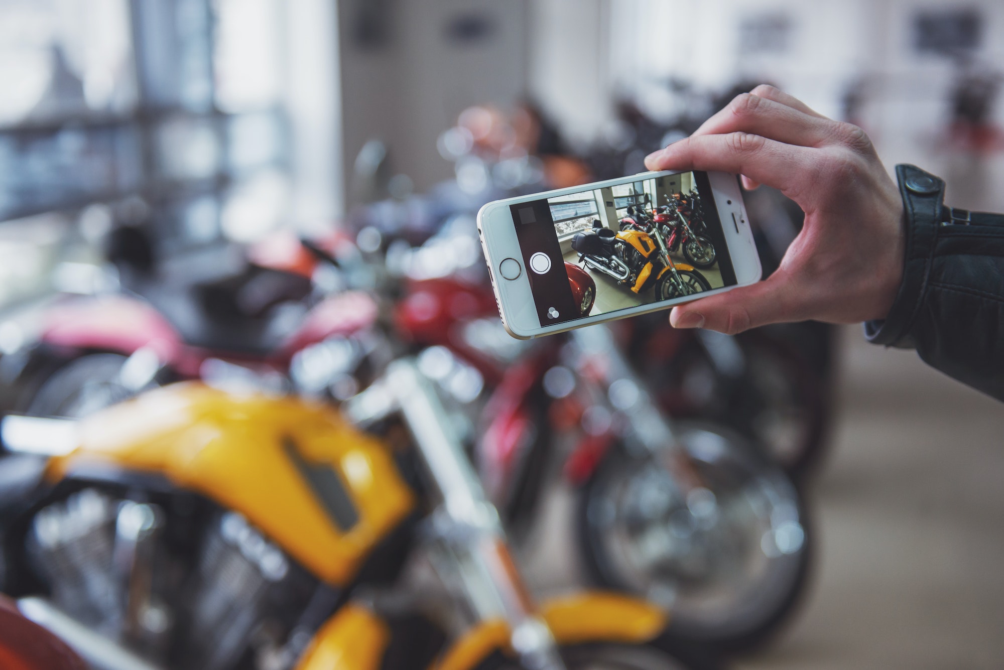 Fotografiando varias motos