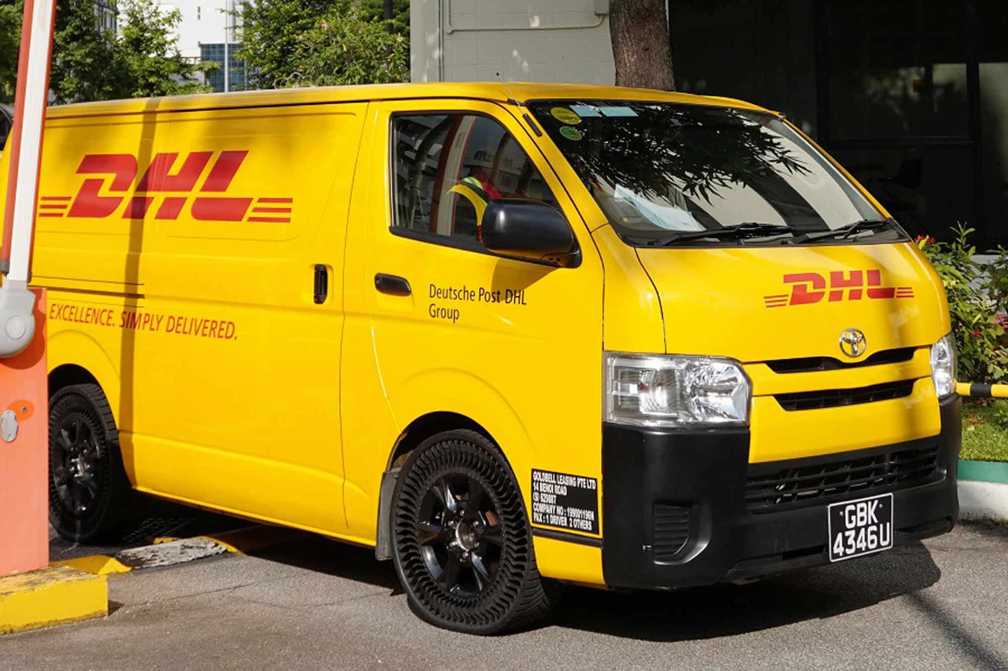 Michelin y DHL se asocian para probar los neumáticos sin aire Uptis