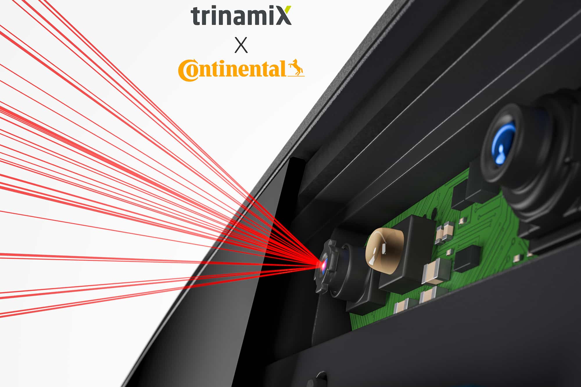 La pantalla id del conductor de Continental y trinamiX