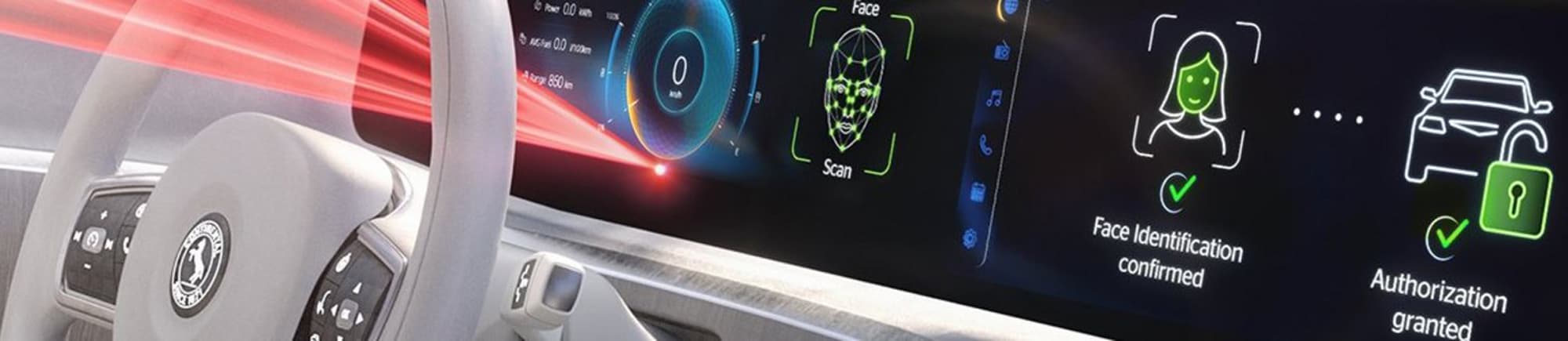 La pantalla id del conductor de Continental y trinamiX