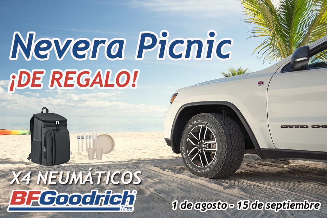 Este verano, refrigera tus aventuras con BFGoodrich y Muchoneumatico.com