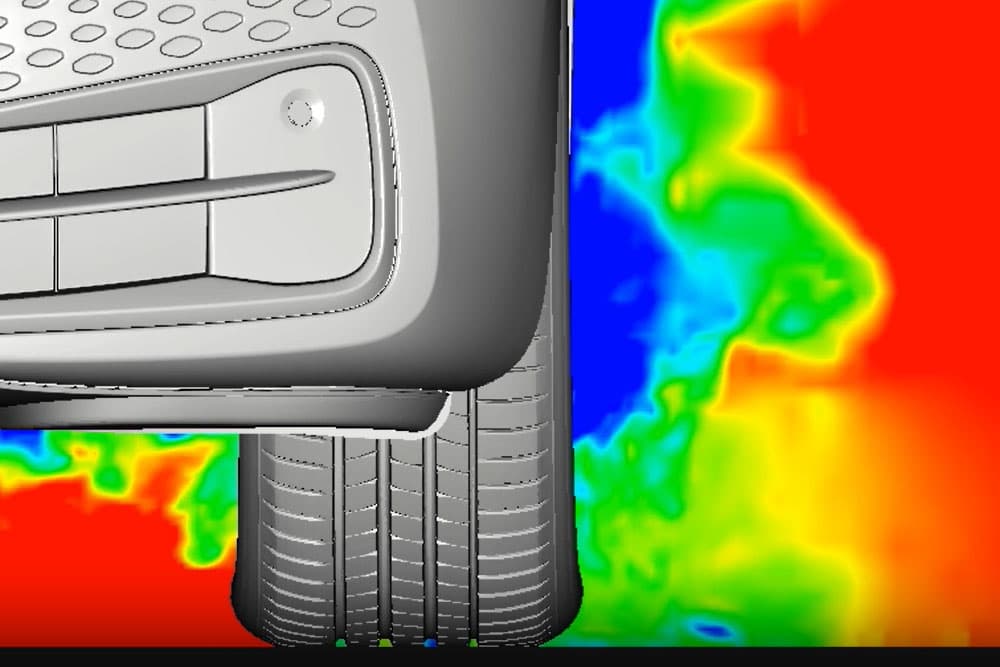 Sumitomo, simulación aerodinámica, neumáticos