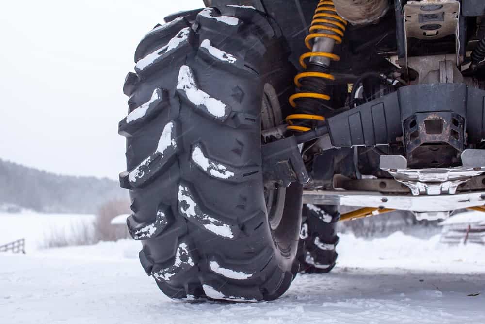 particular de un neumatico de quad