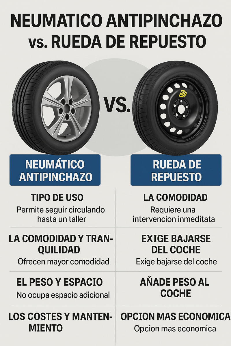 antipinchazo vs. rueda de repuesto