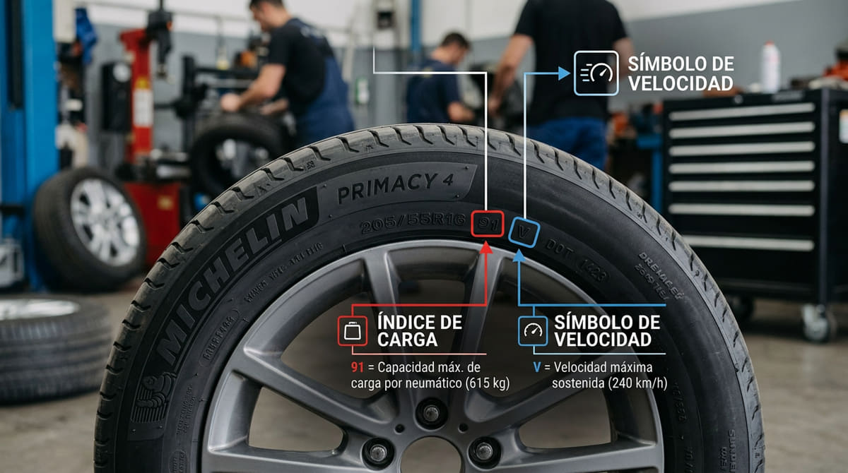 carga y velocidad neumaticos