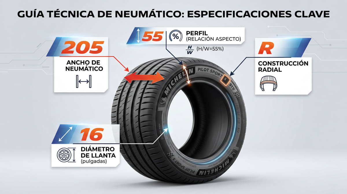 leer medidas del neumatico