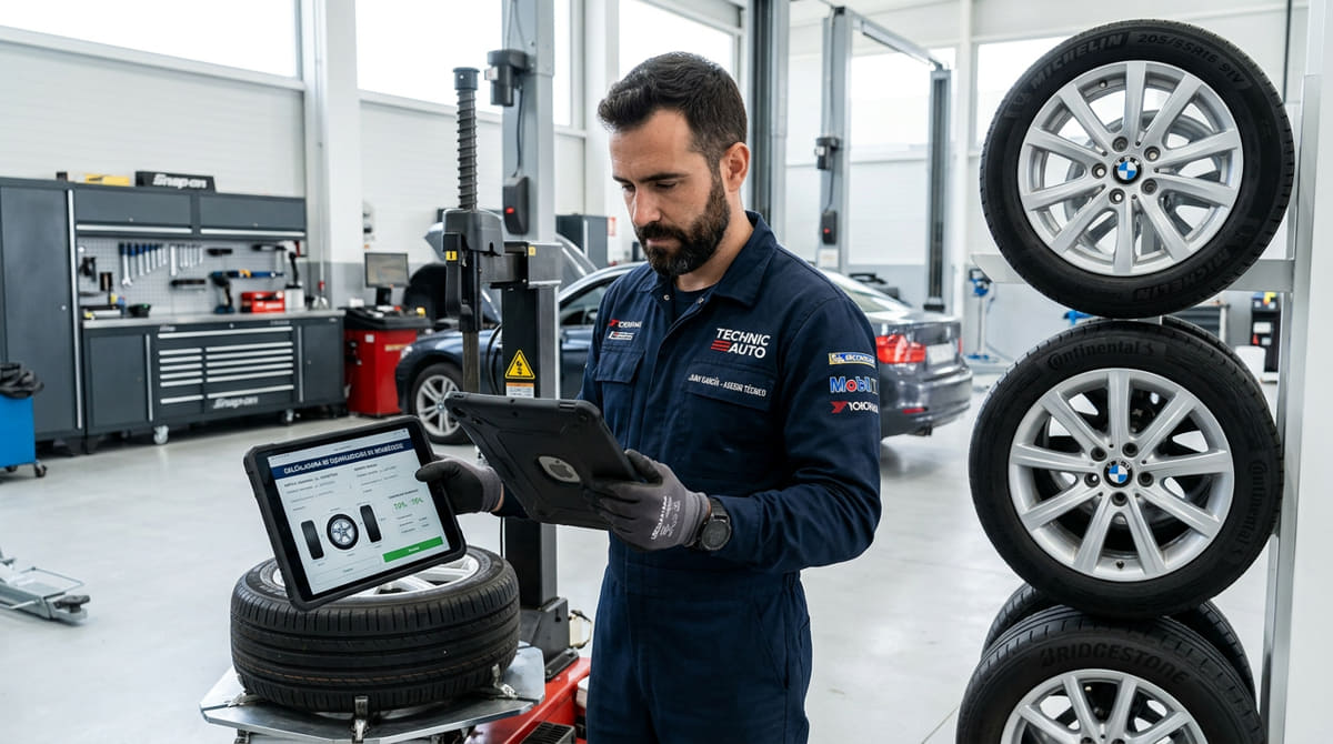 mecanico revisando equivalencias