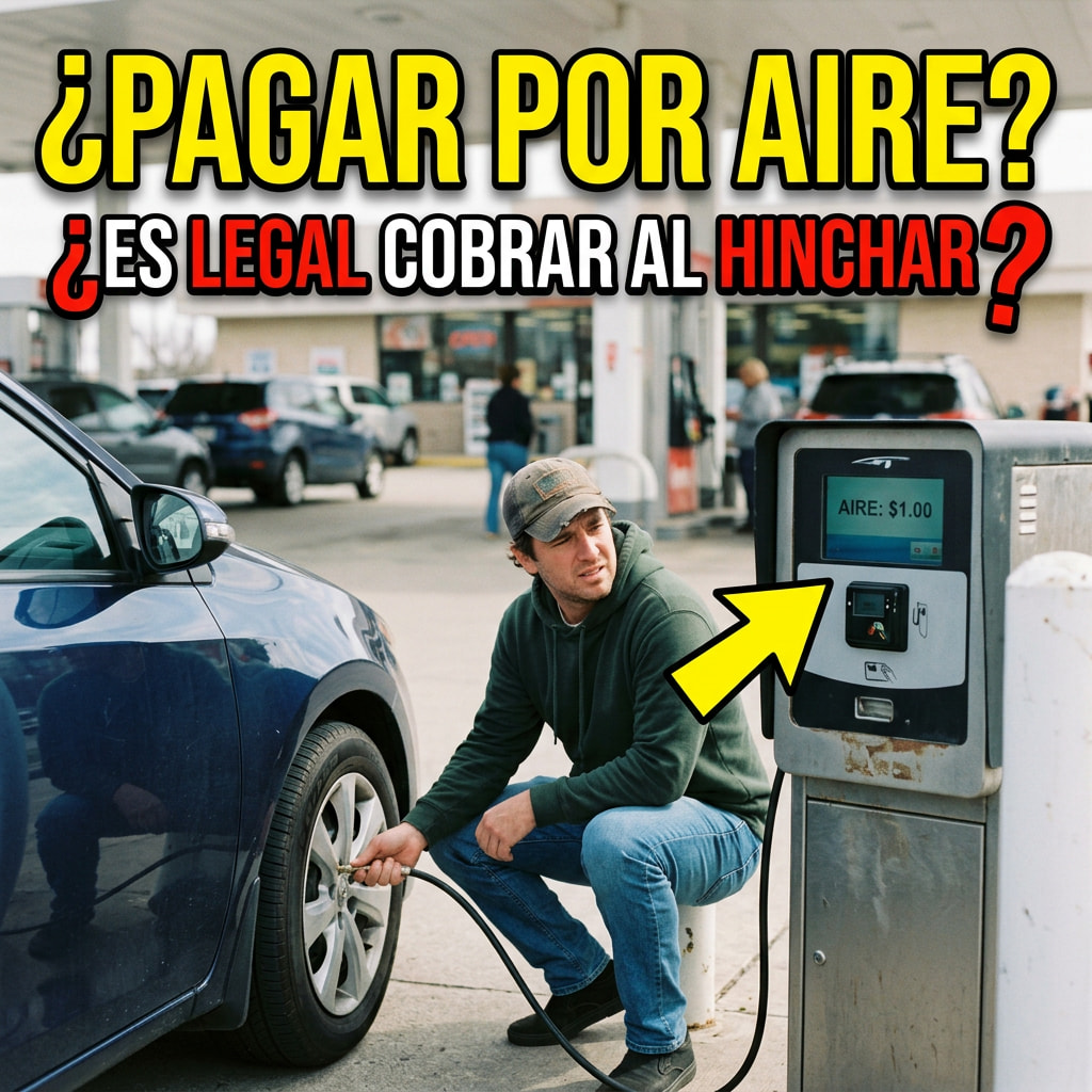 Pagar por aire: ¿Es legal cobrar al hinchar neumaticos?
