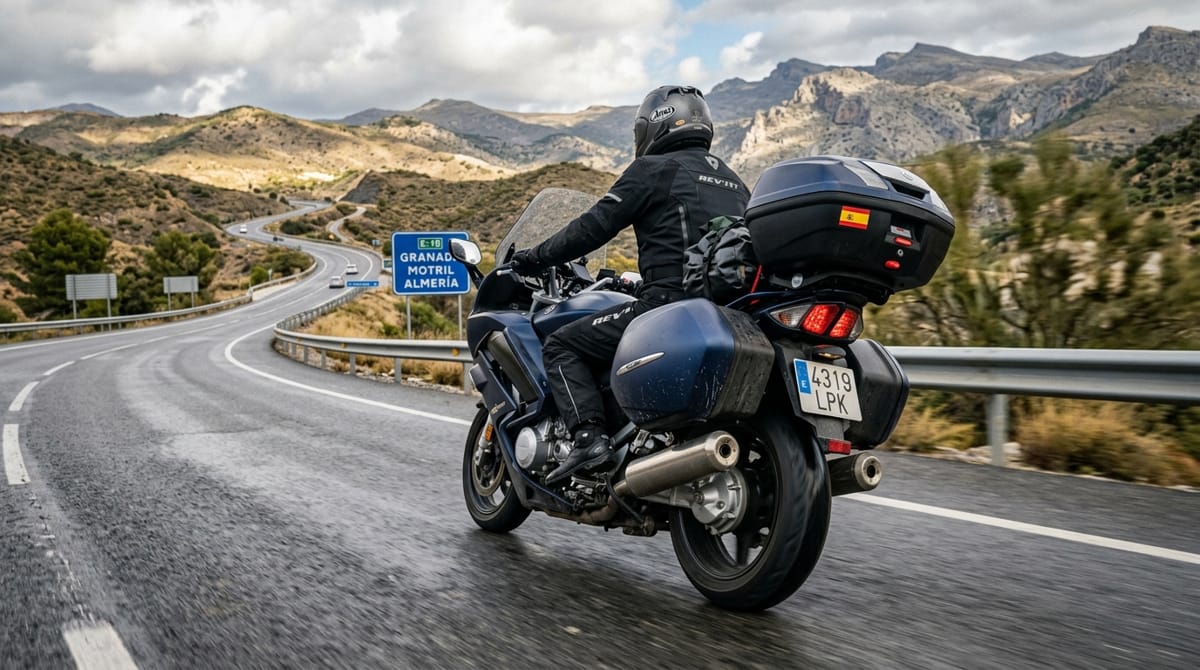 moto-circulando-bajo-lluvia-con-neumaticos-de-alto-agarre-en-mojado-michelin road 6_michelin road 5