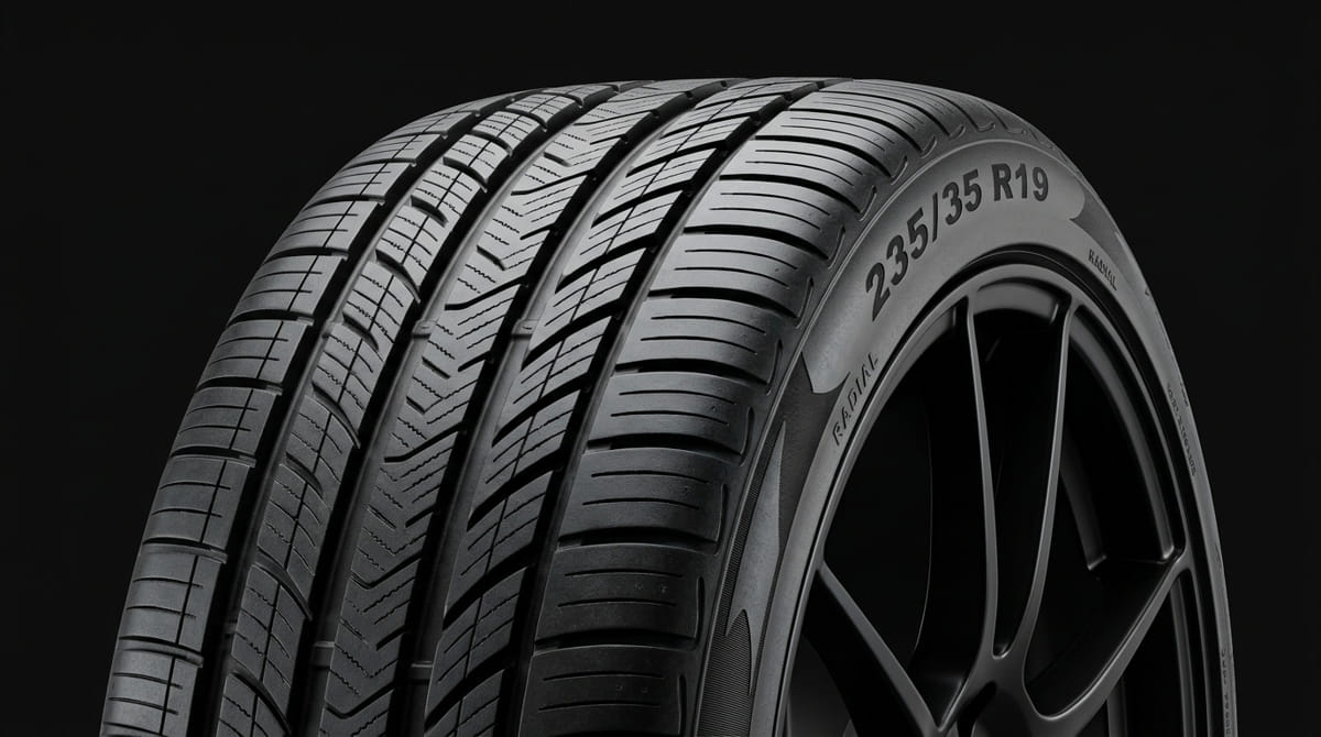rueda 235 35 r19 detalle neumático agarre estabilidad coche