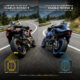 Imagen comparativa de los neumáticos Pirelli Diablo Rosso 3 y Rosso 4 mostrando diferencias en banda de rodadura, tecnología multicompuesto y superficie de contacto.