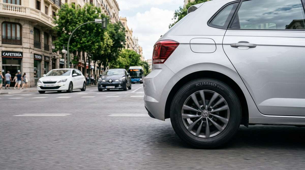kumho-ecowing-es31-en-coche-urbano-circulando-por-ciudad