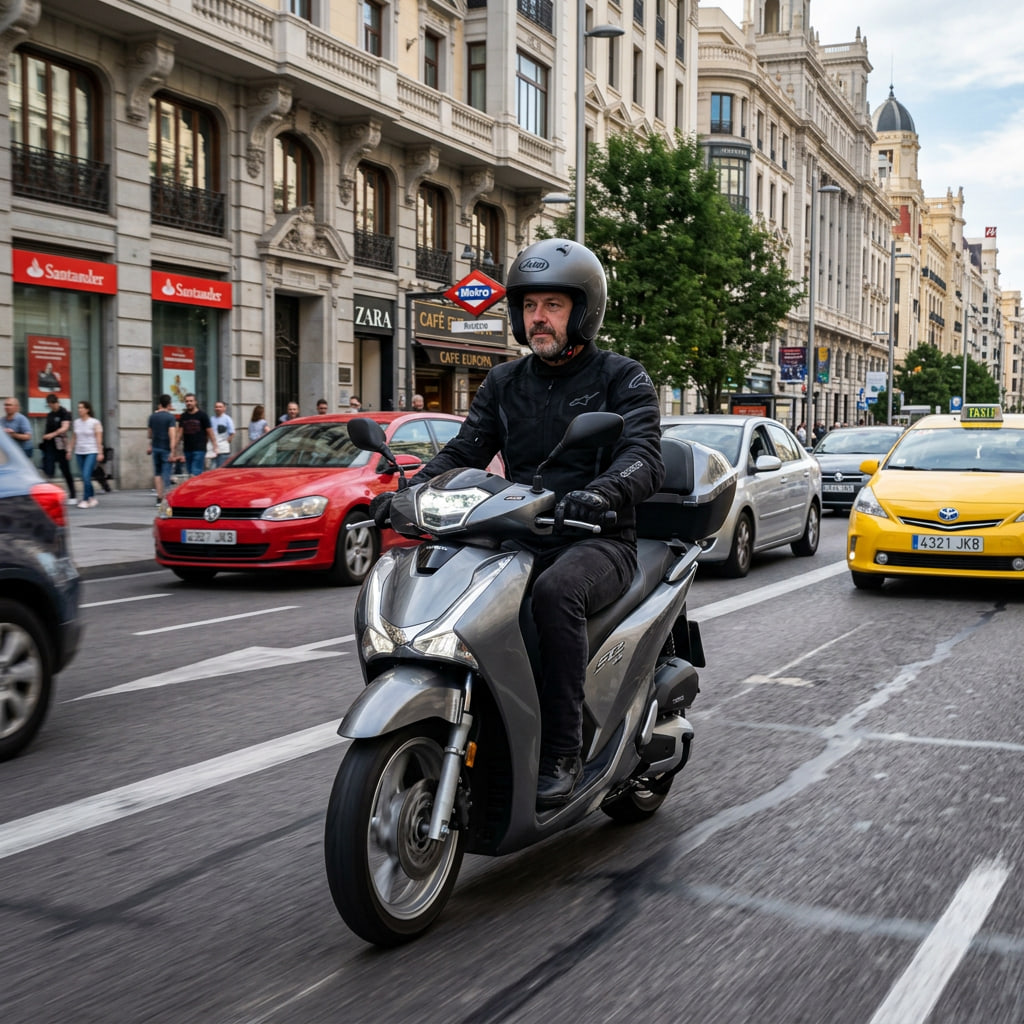 Ejemplo de scooter 125 utilizado para desplazamientos diarios y movilidad urbana.