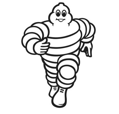 Muñeco Michelin corriendo