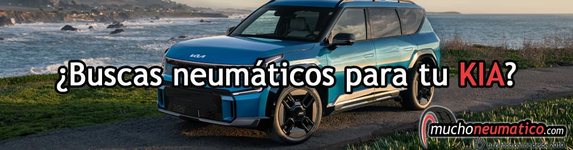 Un coche KIA con sus neumáticos