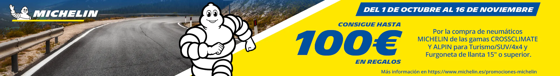 Promo Michelin Crossclimate y Alpin 